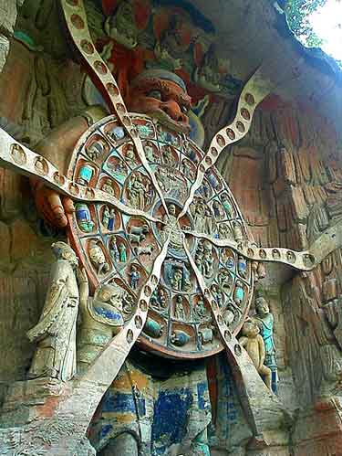 Ajanta-caves; the wheel-of-life